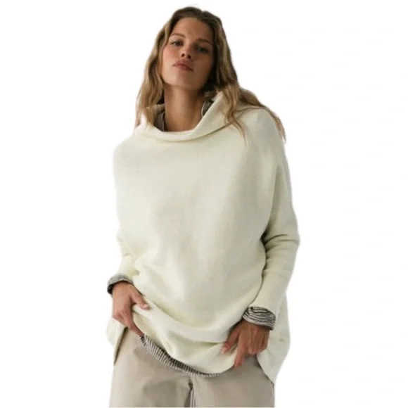 NWT $168 The Free People Ottoman Tunic Sweater - Ecru - Picture 5 of 10